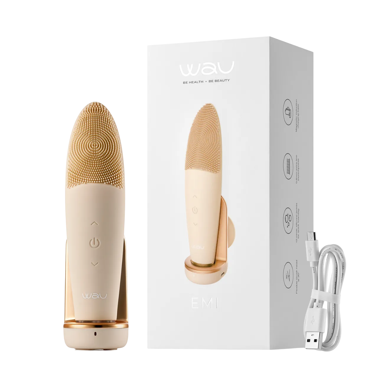 EMI NUDE - ЩЕТОЧКА ДЛЯ ОЧИЩЕНИЯ И МАССАЖА ЛИЦА